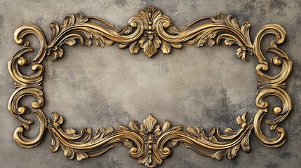 Vintage gold scroll frames with intricate designs perfect for adding a touch of elegance to photos or artwork, ornate, antique illustration