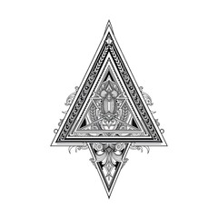 Mystical Geometric Triangle Design