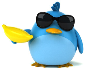 Obraz premium Blue bird - 3D Illustration