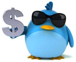 Blue bird - 3D Illustration