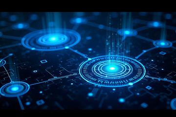 Futuristic Technology Interface Dynamic Abstract Data Visualization