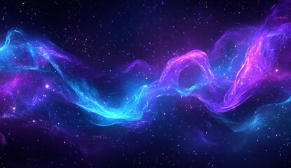 Fototapeta premium Cosmic Nebula with Starry Background in Deep Space Illustration