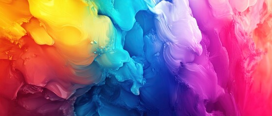 Fototapeta premium Fluid chromatic dream, An abstract spectacle of vibrant colors and texture