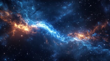 Fototapeta premium A stunning depiction of a celestial cosmic nebula with stars