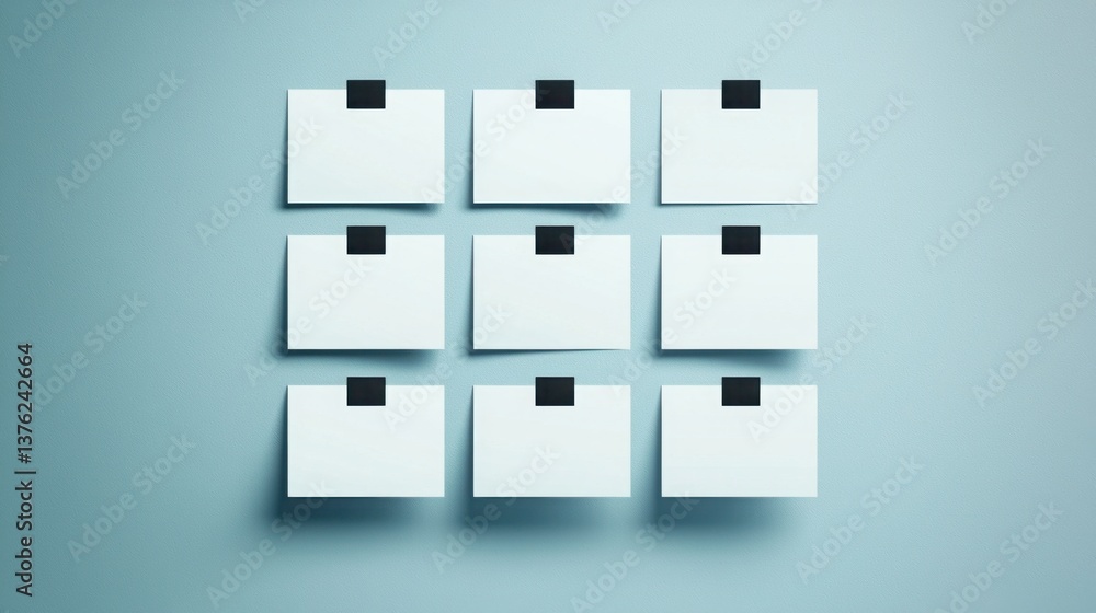 Poster animated flowchart design featuring multiple squares on a vibrant blue background for informative pu