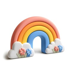 Rainbow Toy on White Background