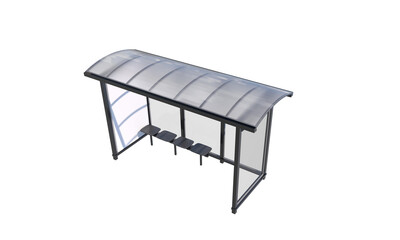 Bus stop perspective png alpha channel