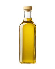 Olive oil bottle isolated on white and transparent background