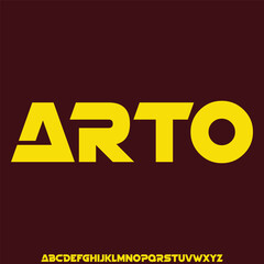 Creative minimalist art deco alphabet display font vector. Modern linear typeface