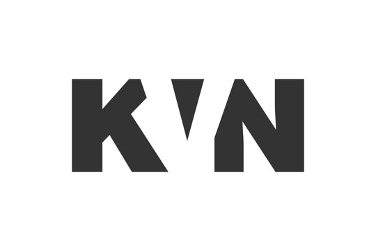 KVN logo design. Initial letter K V N bold font style for tech startups, consulting, corporate branding. Creative company name, headlines typography identity, trendy logotype.