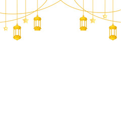 golden lantern and star decoration