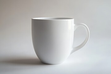 Obraz premium A white ceramic mug sits isolated on a plain background