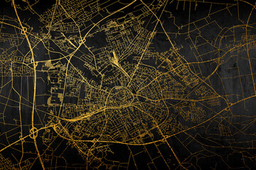 Macro View Paderborn Germany Map