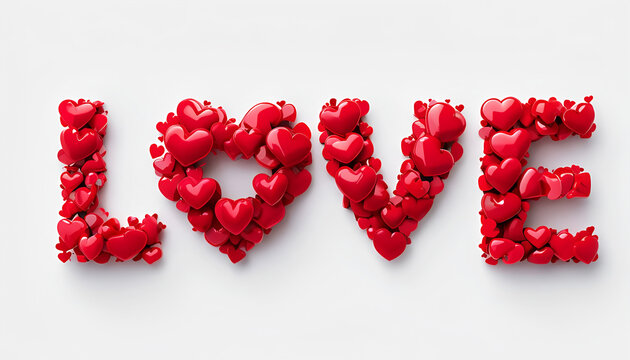 la parola amore scritta con lettera L O V E composte da cuoricini e cuori, ti amo, tatuaggio, the word love written with the letter L O V E composed of hearts and hearts, I love you, tattoo