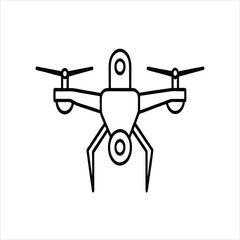 Drone Camera Icon Line Art Vector Illustration