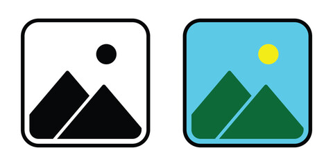 Gallery icon vector illustration, photo icon, photo gallery icon symbol