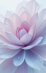 Fototapeta premium Vibrant pastel lotus blooms with delicate petals in a serene and dreamy atmosphere
