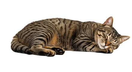 Fototapeta premium Isolated Sleeping Cat