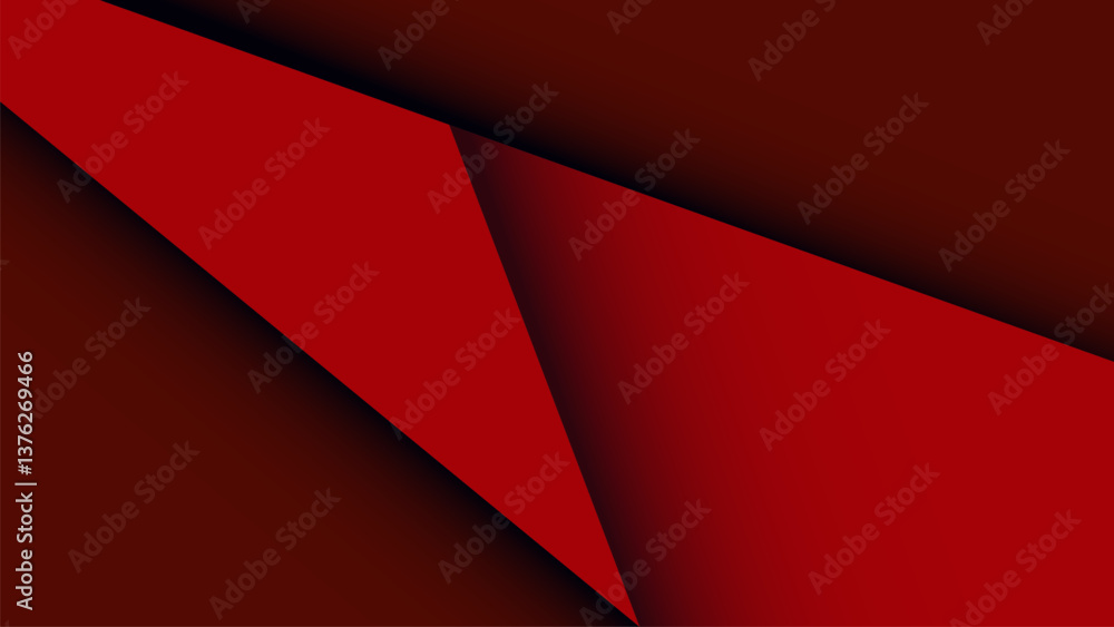 Aufkleber a bold red papercut background with smooth layered lines. perfect for branding, web, social media, a