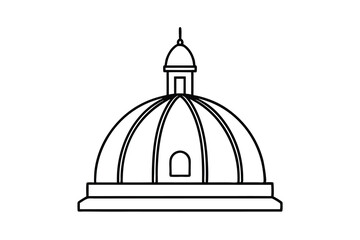 Dome Building Architecture Design Icon Symbol Illustration Outline © Sanot