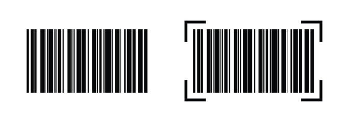 Set of barcode vector icon, bar code icon, barcode vector icon, bar code for web design