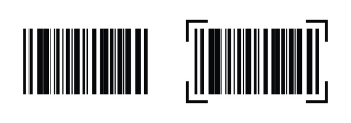 Set of barcode vector icon, bar code icon, barcode vector icon, bar code for web design