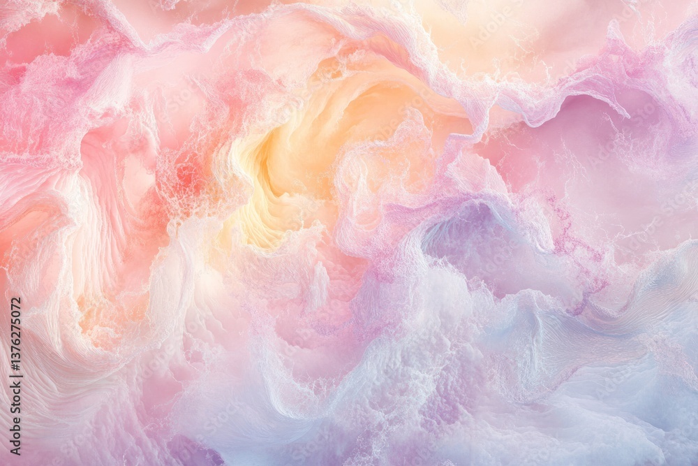 Aufkleber abstract pink pastel background with delicate swirls and soft waves of color blending into one anoth