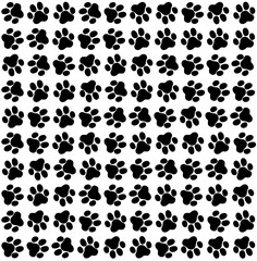 Fototapeta premium Seamless paw pattern, Seamless pattern, Paw vector, cat, Dog, puppy silhouette animal diagonal tracks for t-shirts, backgrounds, patterns, websites, showcases design, greeting cards, child prints