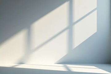 Obraz premium Minimalist gray background with serene sunlight glare, soft, modern, space