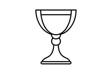 Elegant Chalice Goblet, Religious Communion Cup, Vintage Wine Glass