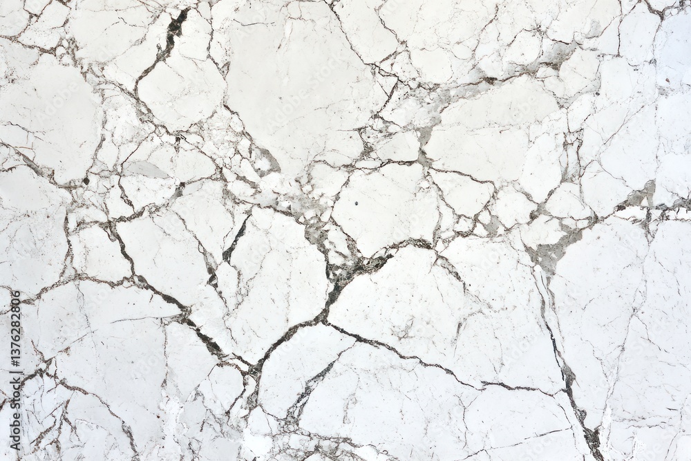 Poster elegant white marble texture with subtle gray veining creating a smooth and polished surface, ideal 