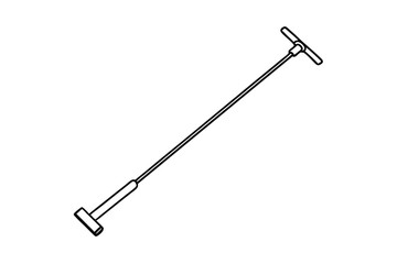 Simple Line Drawing of a LongHandled TBar Tool