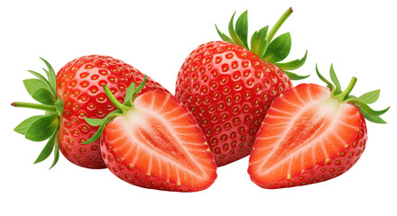 Isolated Strawberries