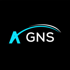GNS  creative minimalist letter logo.
