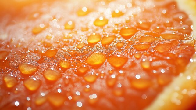 Fresh orange splashing in water with juicy drops and bubbles