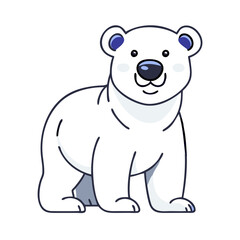 Obraz premium Polar bear in winter theme