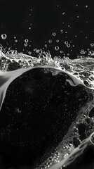 Abstract Black And White Water Splash Texture