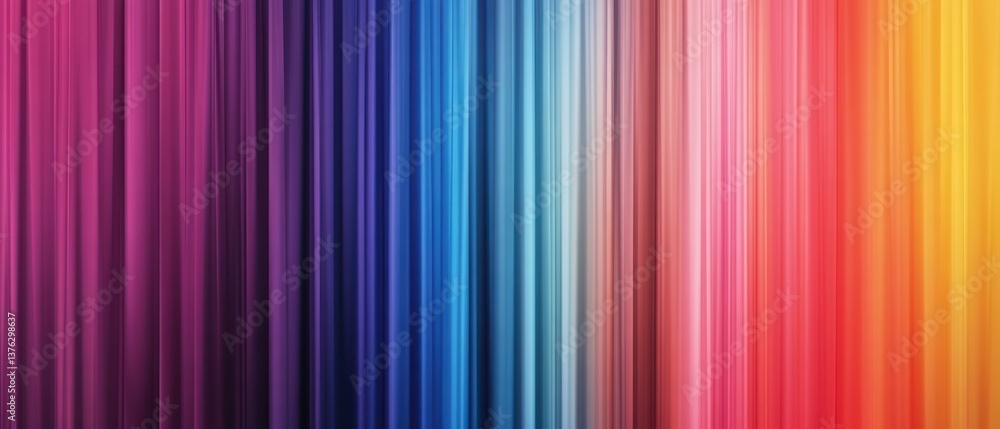 Poster vibrant spectral lines, a harmonic gradient of light and color spectrum
