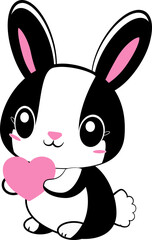rabbit with a heart