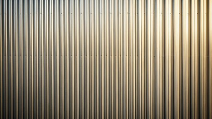 Obraz premium Illuminated Corrugated Metal Surface Texture A Detailed Study of Light and Shadow on Parallel Lines
