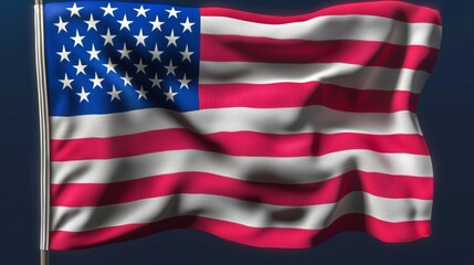 Obraz premium Dramatic Close Up of a USA Flag United States Flag Photography Patriotic Environment Low Angle Symbol of Freedom