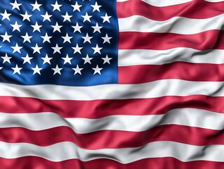 Fototapeta premium Dramatic Close Up of a Waving American Flag United States Digital Artwork Vibrant Colors Studio Lighting Patriotism
