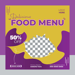 Obraz premium Creative Food Menu Social Media Post Design