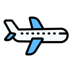 airplane icon illustration. Transportation vector illustrations.