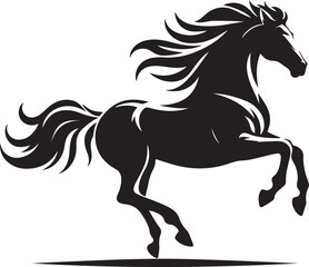 horse silhouette vector illustration