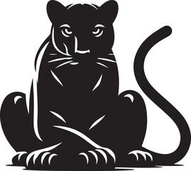 vector illustration of a black panther