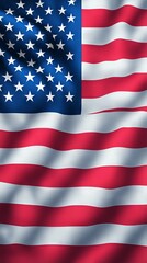 Obraz premium Waving American Flag Symbolizing Freedom USA Digital Art Vibrant Colors Close-Up National Pride