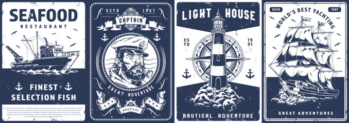 Nautical signs seafood adventure