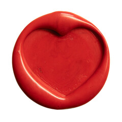 Timeless Red Vintage Heart-shaped Wax Seal Stamp for Sealing a Valentine's Day Love Letter
