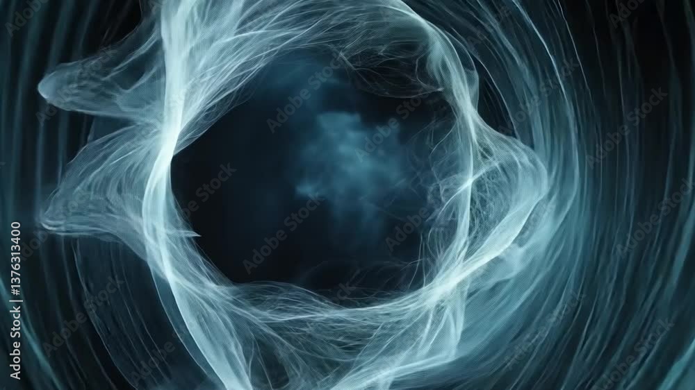 Aufkleber abstract background of flowing light waves in dark space with a ethereal feel, perfect for technolog